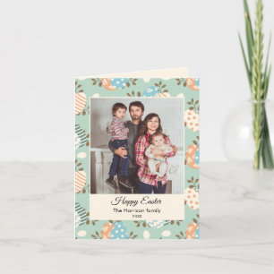 Happy Easter Custom Foto Flat Holiday Card Feiertagskarte