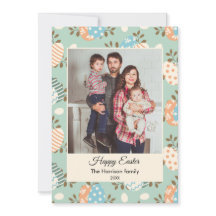 Happy Easter Custom Foto Flat Holiday Card