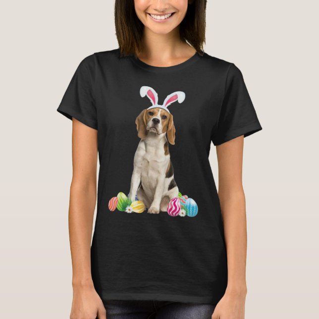 Happy Easter Cute Beagle Bunny Dog  Easter T-Shirt (Vorderseite)
