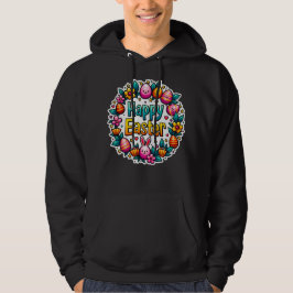 Happy Easter – Cute Bunny Lettering moletom Hoodie