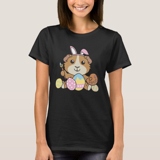 Happy Easter Cute Guinea Pig For Easter With Easte T-Shirt (Vorderseite)
