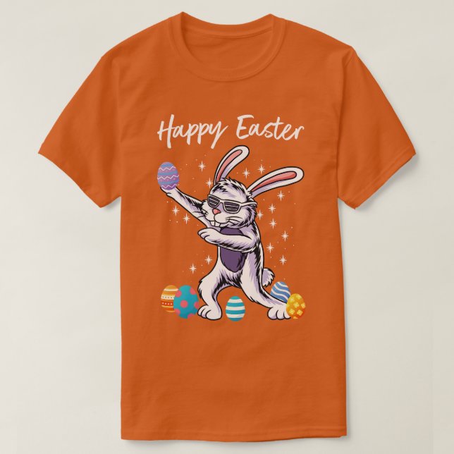Happy Easter Dabbing Sonnige Eier T-Shirt (Design vorne)
