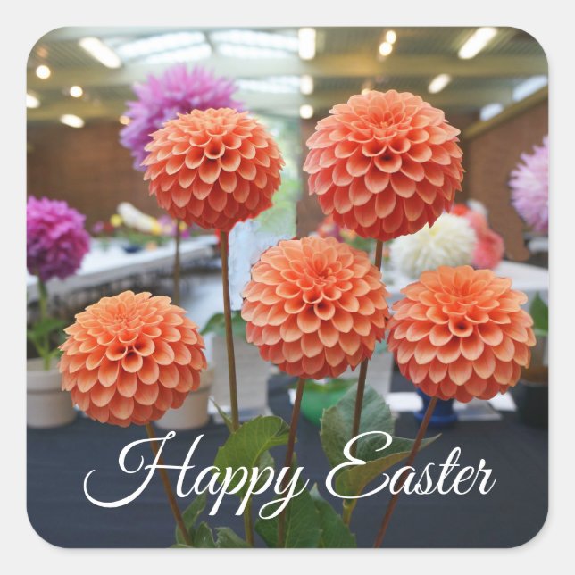 Happy Easter Dahlia Rose Toscano #1-1 Stickers (Vorderseite)