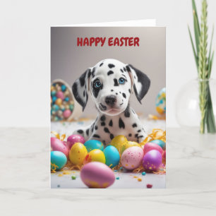 Happy Easter Dalmatiner Puppy Feiertagskarte
