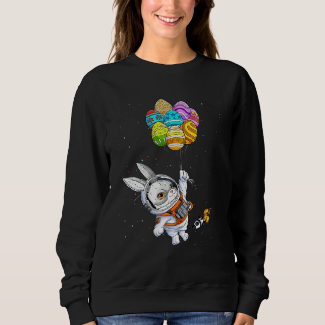 Happy Easter Day Bunny Egg astronaut Space Boys Gi Sweatshirt (Vorderseite)