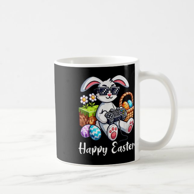 Happy Easter Day Bunny Egg Video Game Kinder Mens  Kaffeetasse (Rechts)