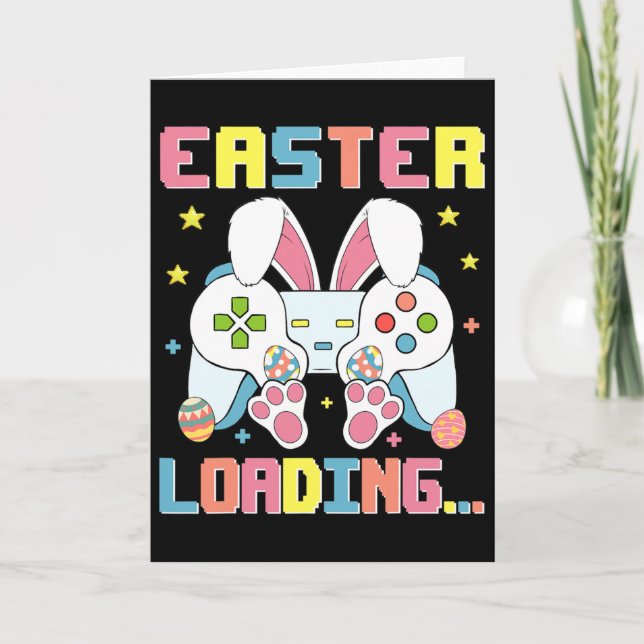 Happy Easter Day Bunny Oaster Loading Video Game B Karte (Vorderseite)