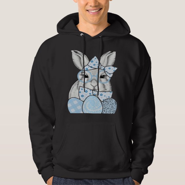 Happy Easter Day Cute Bunny Rabbit Face Tie Dye Gl Hoodie (Vorderseite)