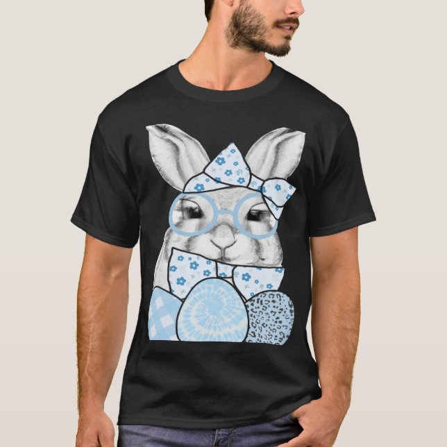 Happy Easter Day Cute Bunny Rabbit Face Tie Dye Gl T-Shirt (Vorderseite)