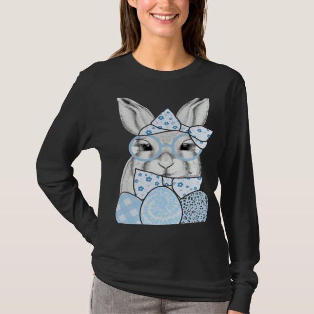 Happy Easter Day Cute Bunny Rabbit Face Tie Dye Gl T-Shirt (Vorderseite)