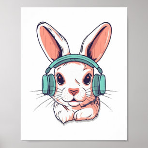 Happy Easter Day Egg Bunny Funny Gamer Boys Kinder Poster