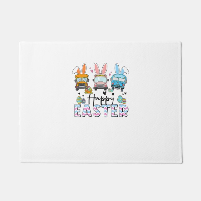 Happy Easter Day Funny School Bus Driver Life Happ Fußmatte (Vorderseite)