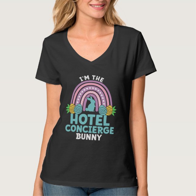 Happy Easter Day I m the Hotel Concierge Bunny T-Shirt (Vorderseite)