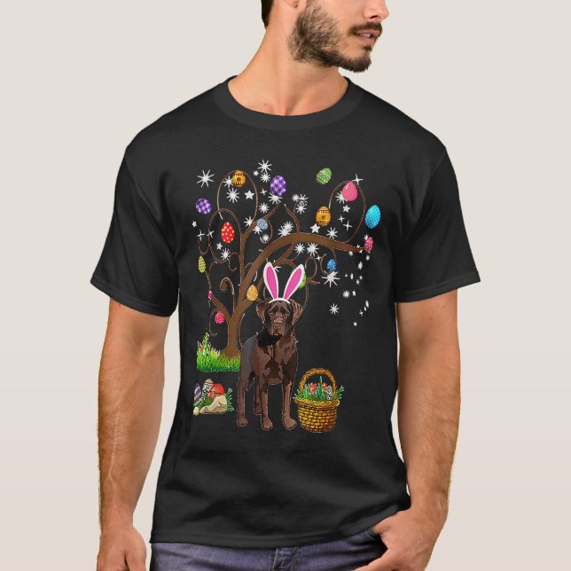 Happy Easter Day Labrador Retriever Jäger E T-Shirt (Vorderseite)