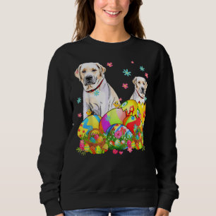Happy Easter Day Labrador Retriever mit Easter Eg Sweatshirt