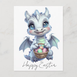 Happy Easter Dragon Postcard Postkarte