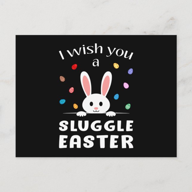 Happy Easter Egg Animal Bunny Oaster Funny Gift Postkarte (Vorderseite)