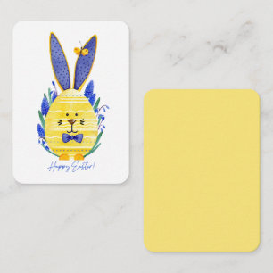 Happy Easter Egg Bunny & Blue Muscari Blume Mitteilungskarte