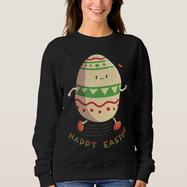 Happy Easter Egg For Women Graphic Egg Summer Prin Sweatshirt (Vorderseite)
