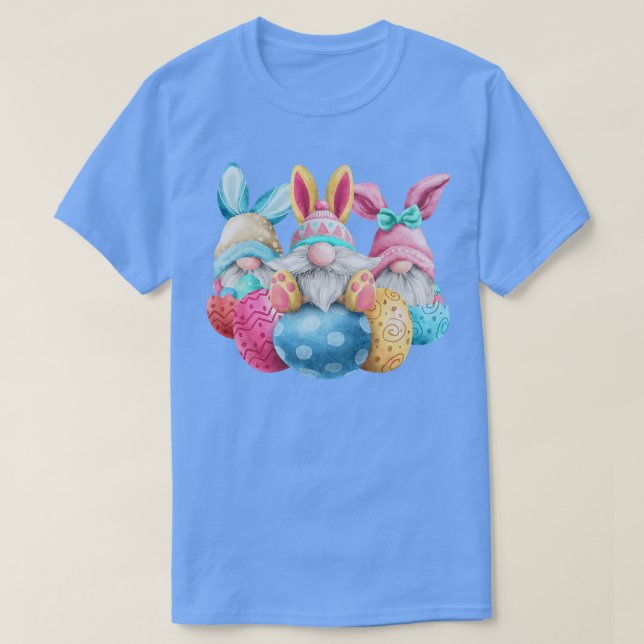 Happy Easter Egg Gnomes Three Easter Bunny Ears Ga T-Shirt (Design vorne)