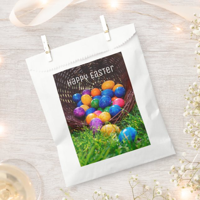 Happy Easter Egg Hunt Basket Foto Gefallen Beutel Geschenktütchen (Ausgeschnitten)