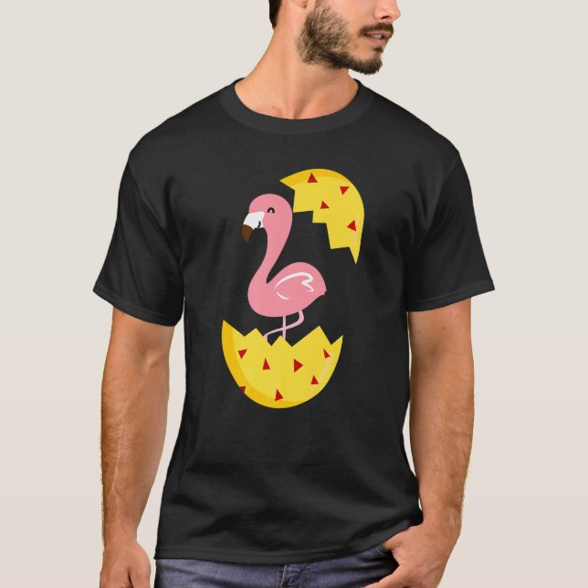 Happy Easter Egg Niedlich Flamingo Apparel Egg Hun T-Shirt (Vorderseite)
