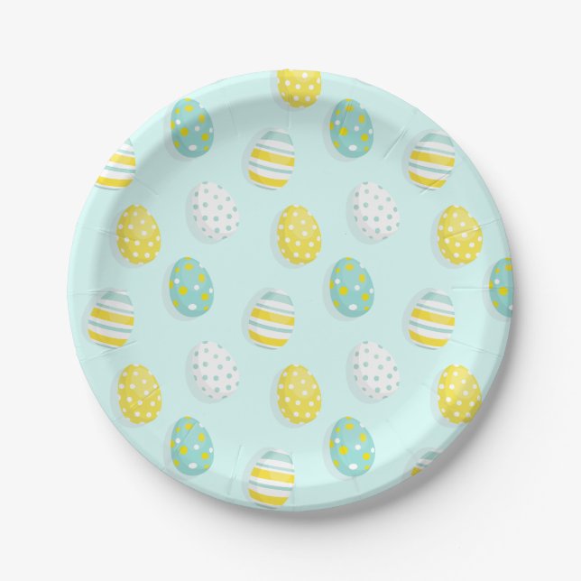 Happy Easter Egg Pattern  Pappteller (Vorderseite)