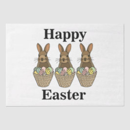 Happy Easter Eggs Basket Bunny Happy Oaster Seidenpapier