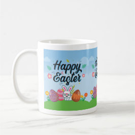 Happy Easter Eggs Bunny & Blume Kaffeetasse