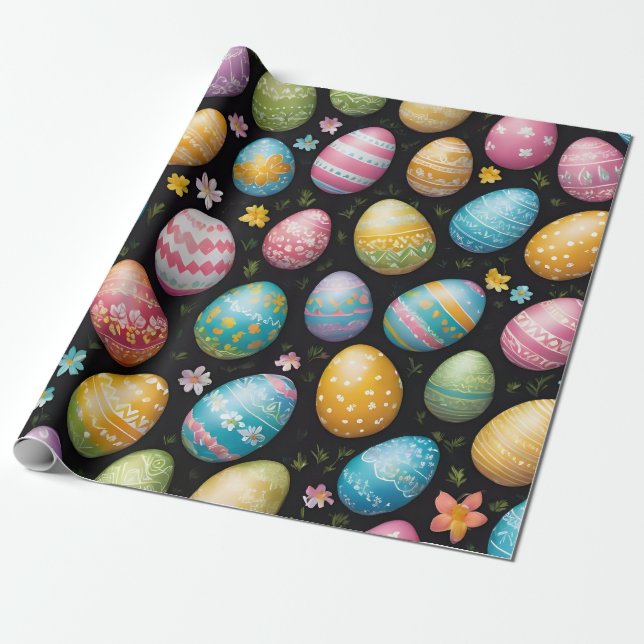 Happy Easter Eggs Collection Geschenkpapier (Ungerollt)