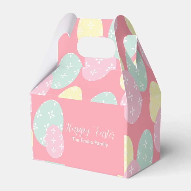 Happy Easter Eggs Pastel Event Geburtstag Geschenkschachtel (Vorderseite)