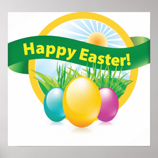 Happy Easter Eggs Poster (Vorne)