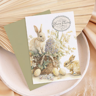 Happy Easter Eggs Wasserfarbe Ferienkarte Feiertagskarte