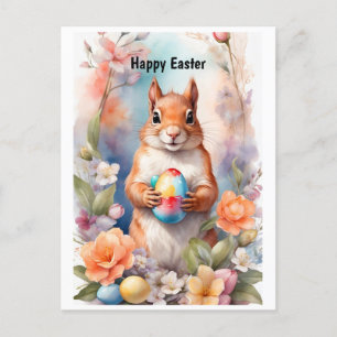 Happy Easter Eichhörnchen Feiertagspostkarte