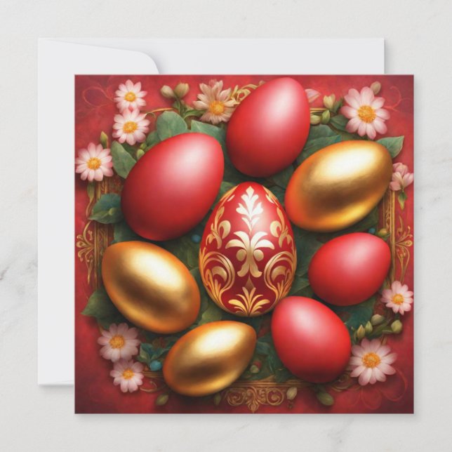 Happy Easter Eier Feiertagskarte (Vorderseite)