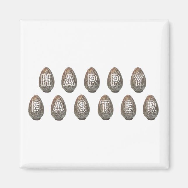 Happy Easter Eier Magnet (Vorne)