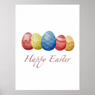 Happy Easter Eier Poster