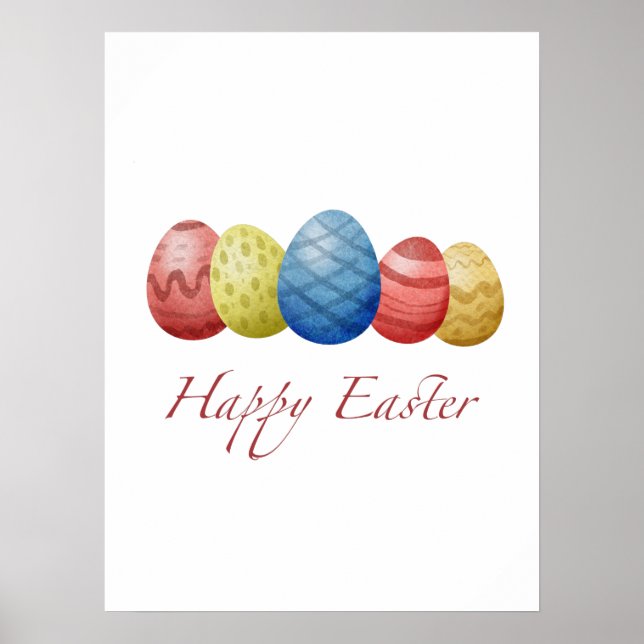 Happy Easter Eier Poster (Vorne)