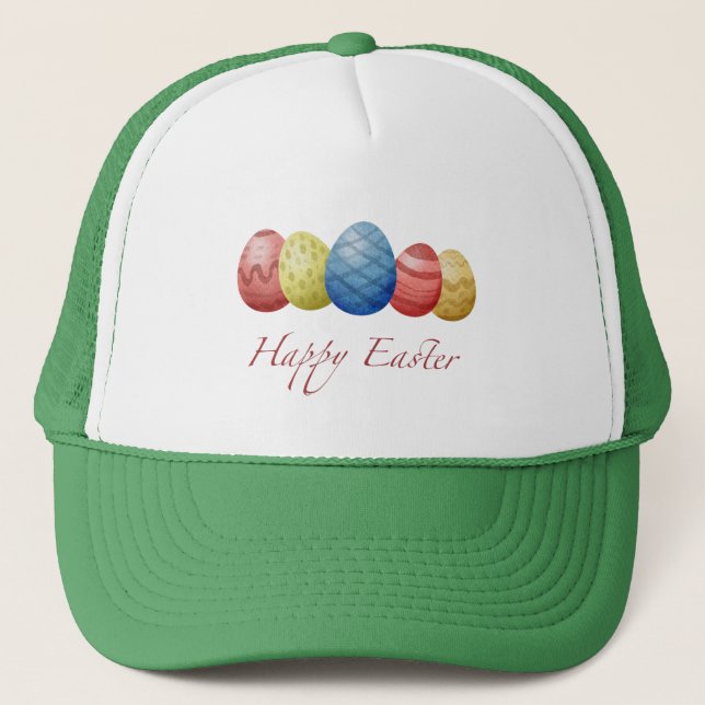 Happy Easter Eier Truckerkappe (Vorderseite)