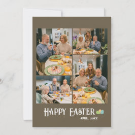 Happy Easter Family 4 Foto Urlaubskarte Feiertagskarte