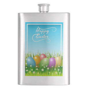 "HAPPY EASTER" - FARBHAFTE OSTEREIER FLACHMANN