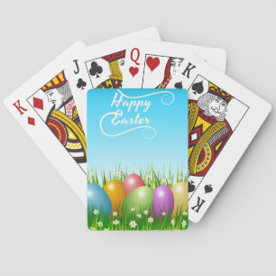 "HAPPY EASTER" - FARBHAFTE OSTEREIER SPIELKARTEN