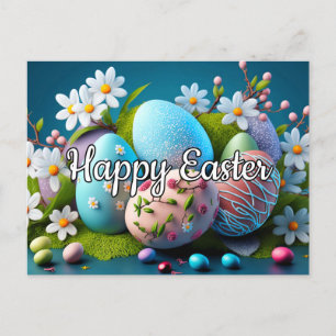 Happy Easter Festivals Decoration Eier Postkarte