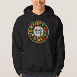 Happy Easter – Festive Egg Wreath almofada Hoodie