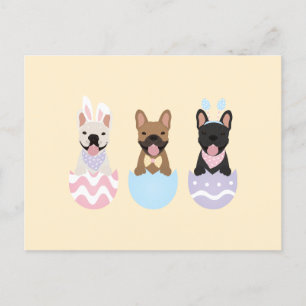 Happy Easter French Bulldogs Postkarte
