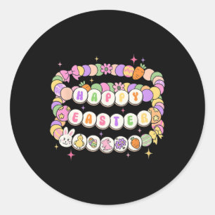 Happy Easter Freundschaft Bracelet Ostern Bunny Eg Runder Aufkleber