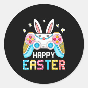 Happy Easter Gamer Video Game Ostertag Jungs Todd Runder Aufkleber