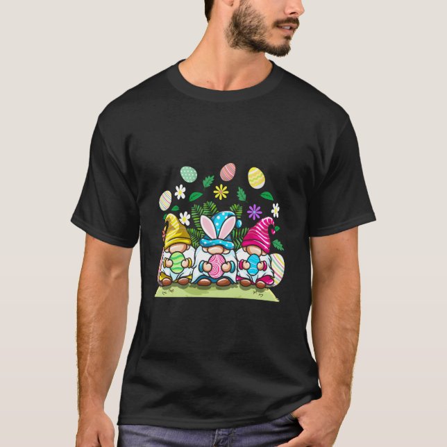 Happy Easter Gnomes Egg Hunting For T-Shirt (Vorderseite)