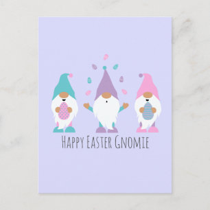 Happy Easter Gnomie Juggling Ostereier Postkarte