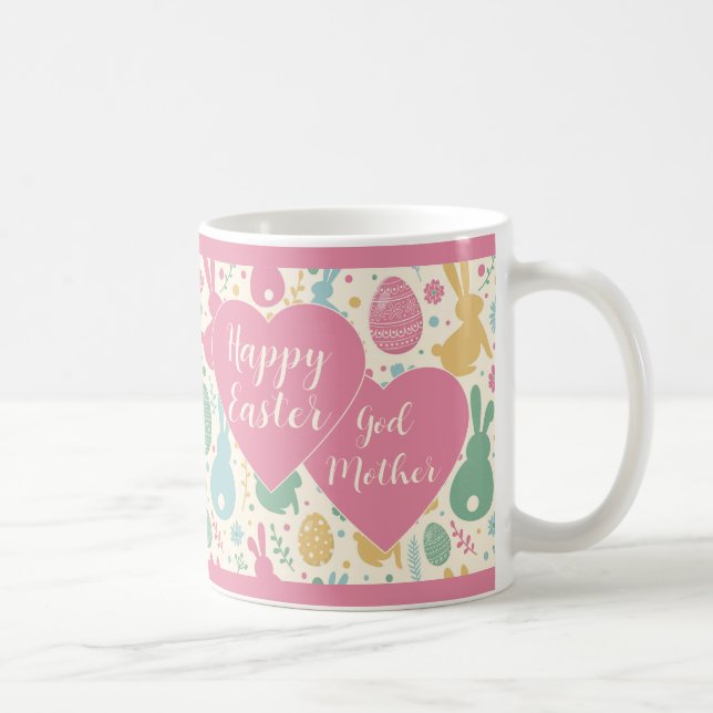 Happy Easter Godmother bunny Mug Kaffeetasse (Rechts)